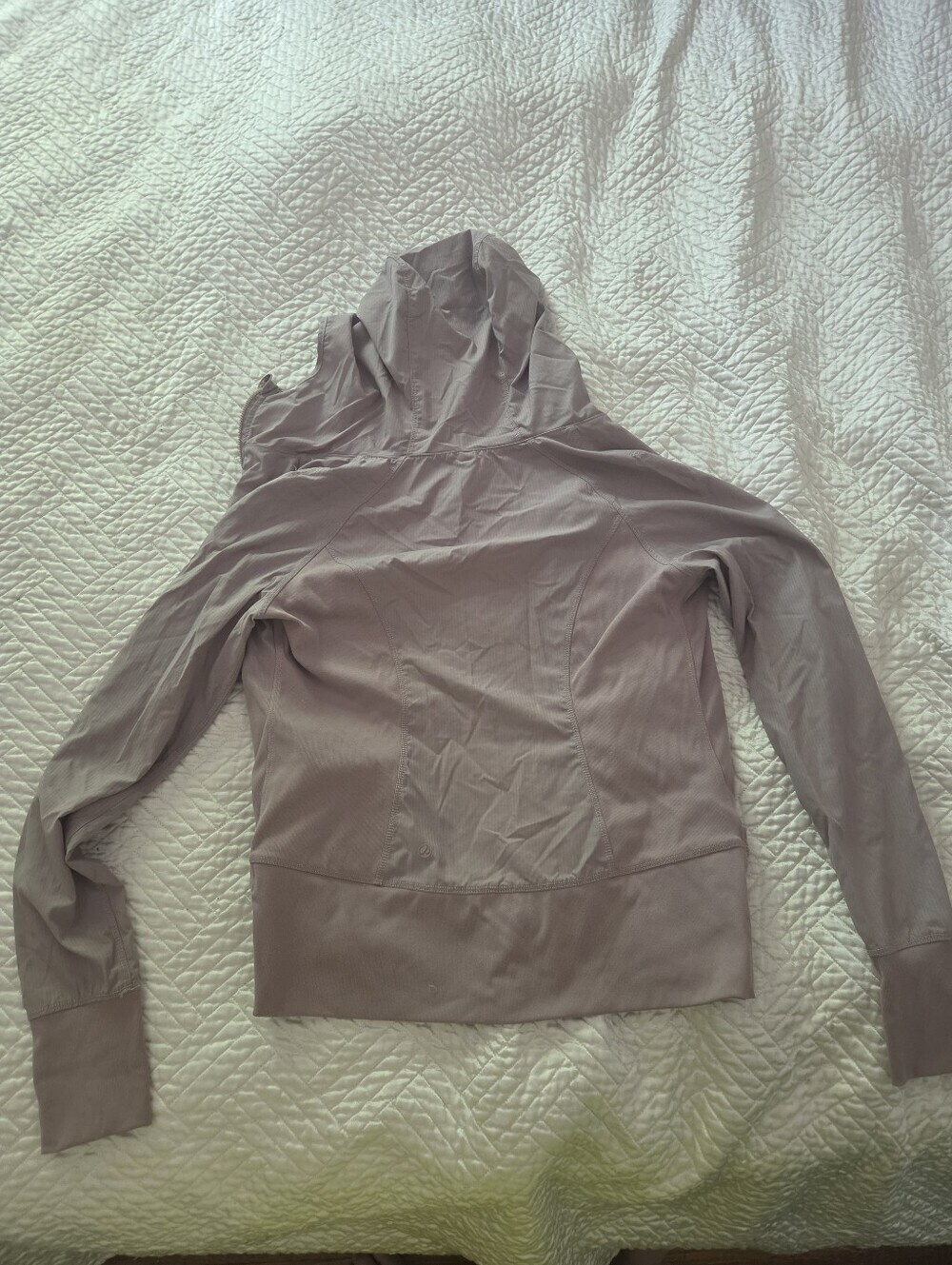 CRZ Yoga Dusty Mauve Hooded Zip Up Jacket XS Thumbhole Activewear Athleisure - Picture 8 of 9
